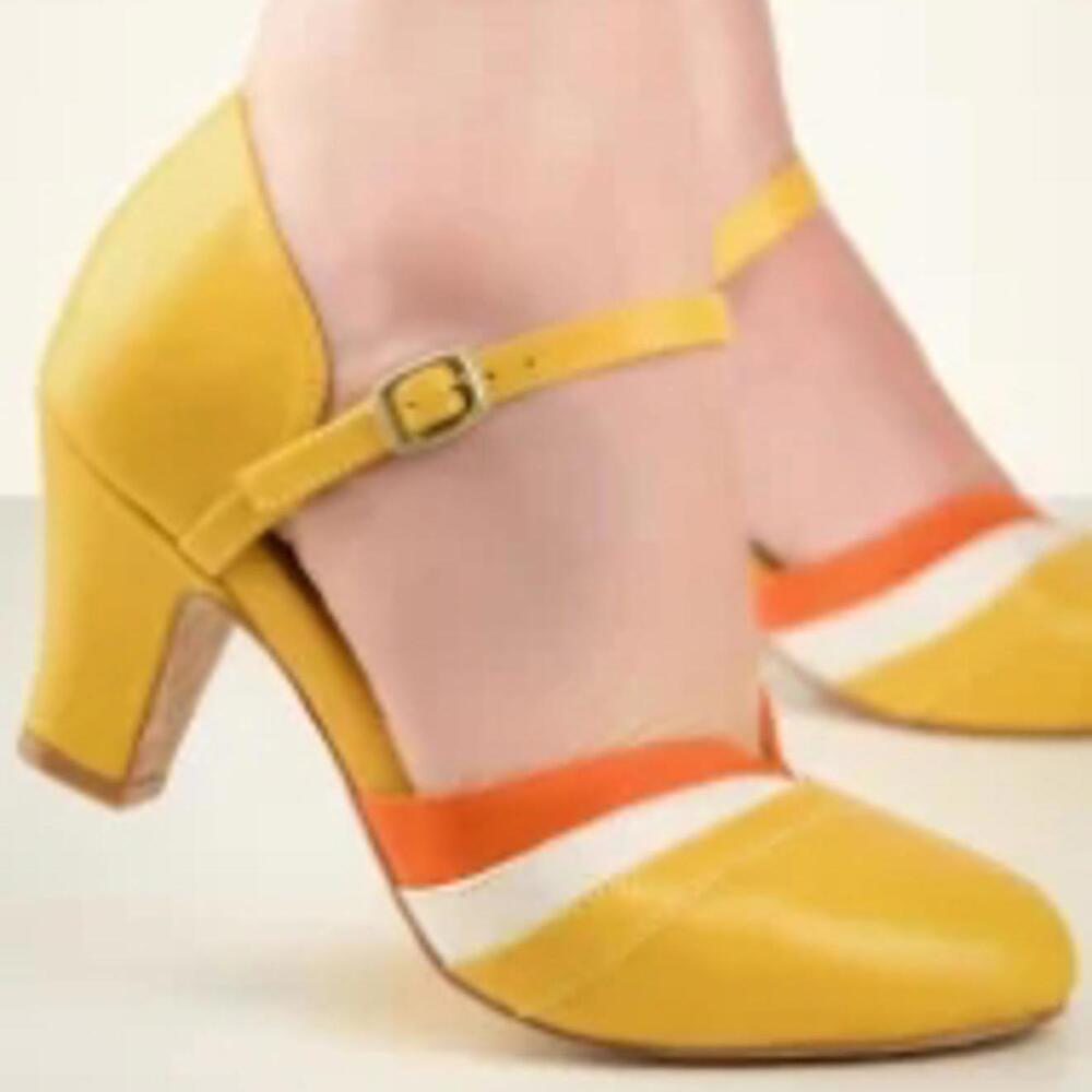 Lola Ramona TopVintage Ava "Walking On Sunshine" Pumps – Yellow EU 42 / US 10.5